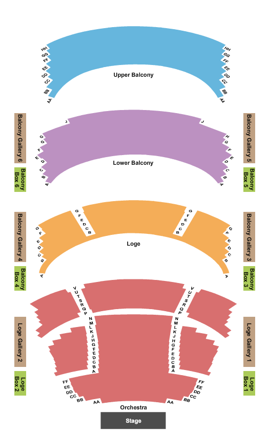 Mead Theatre At Schuster Performing Arts Center SIX Seating Chart